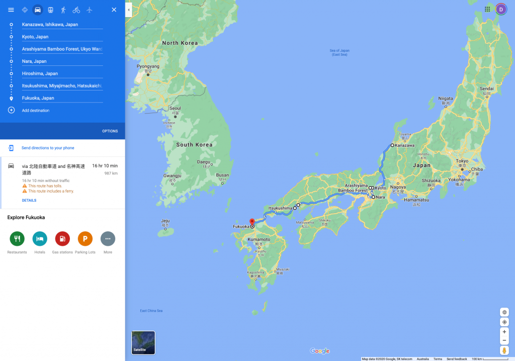 FireShot Capture 003 – Kanazawa, Ishikawa, Japan to Fukuoka, Japan – Google Maps – www.google.com
